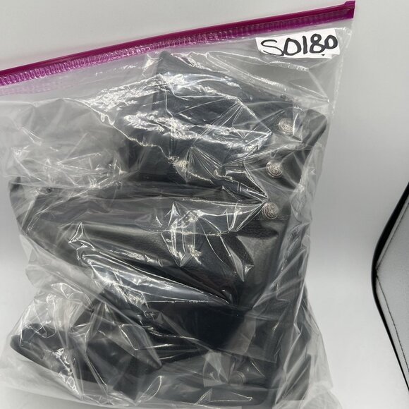 Matisse Womens 8  Sargent Black Leather Zip Riding Boots Button Brazil Made Goth - Picture 15 of 16